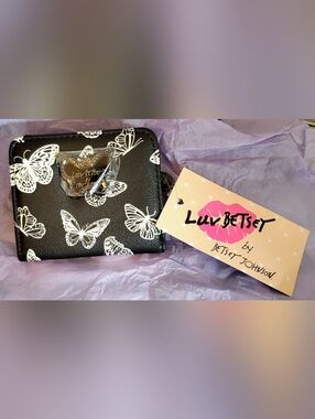 Luv Betsey by Betsey Johnson Black Butterfly Wallet